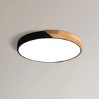 Skandinavisk Loftlampe i Træ - Rundt Design i Flere Farver med Dæmpbar LED 3