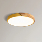 Skandinavisk Loftlampe i Træ - Rundt Design i Flere Farver med Dæmpbar LED 6
