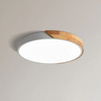 Skandinavisk Loftlampe i Træ - Rundt Design i Flere Farver med Dæmpbar LED 8