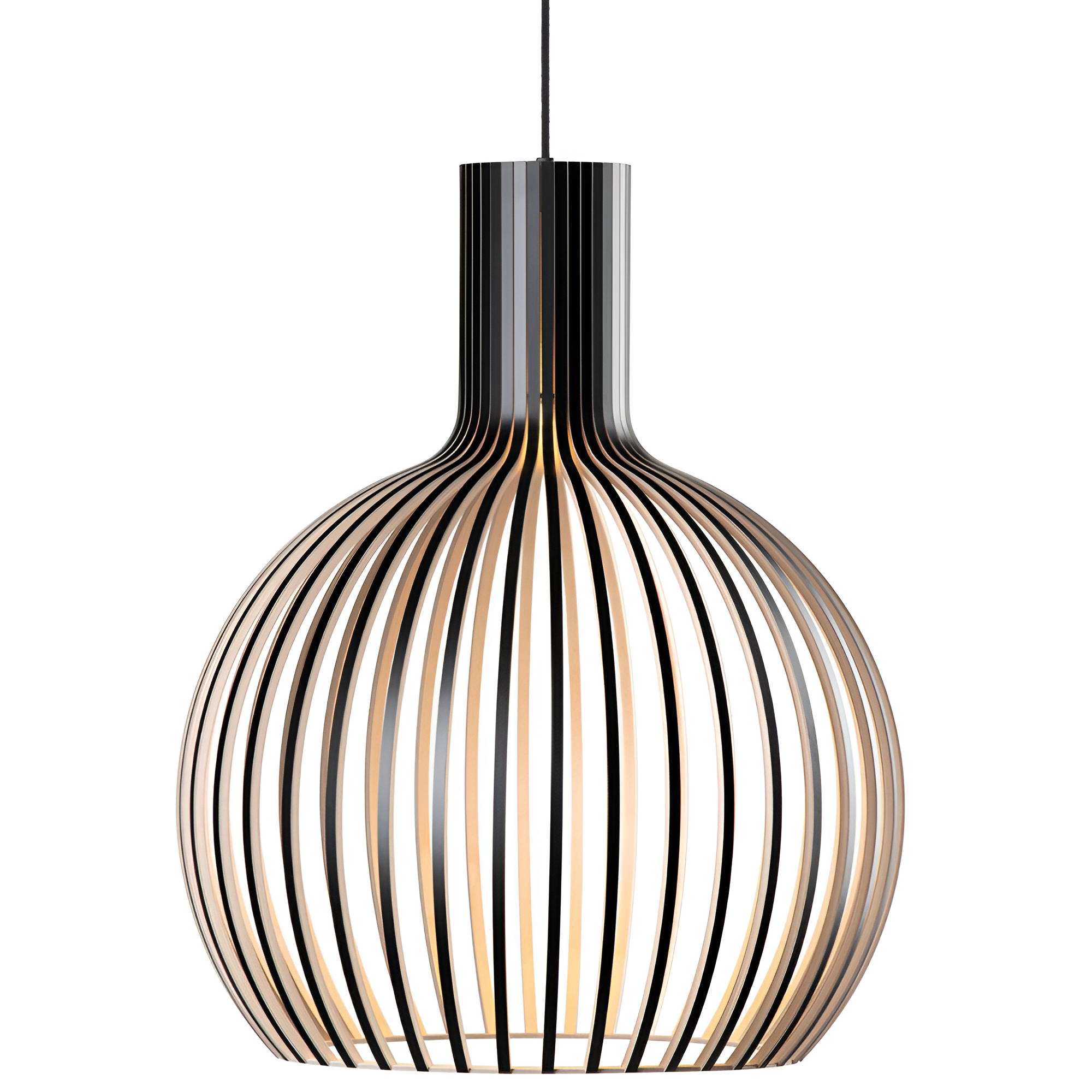 Skandinavisk Pendel Lampe i Træ – Lameldesign til Spisebord 10