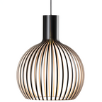 Skandinavisk Pendel Lampe i Træ - Lameldesign til Spisebord 2
