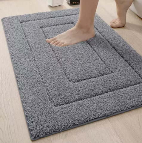 Skridsikker Bademåtte i Mikrofiber - Blå og Blød til Badeværelse og Brusekabine 10