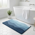 Skridsikker Bademåtte med Bølgemønster i Flockingmateriale - Absorberende 4