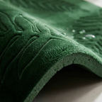 Skridsikker Bademåttesæt – Skandinavisk med Bladmotiv i Flannel-velour og Memory Foam 2