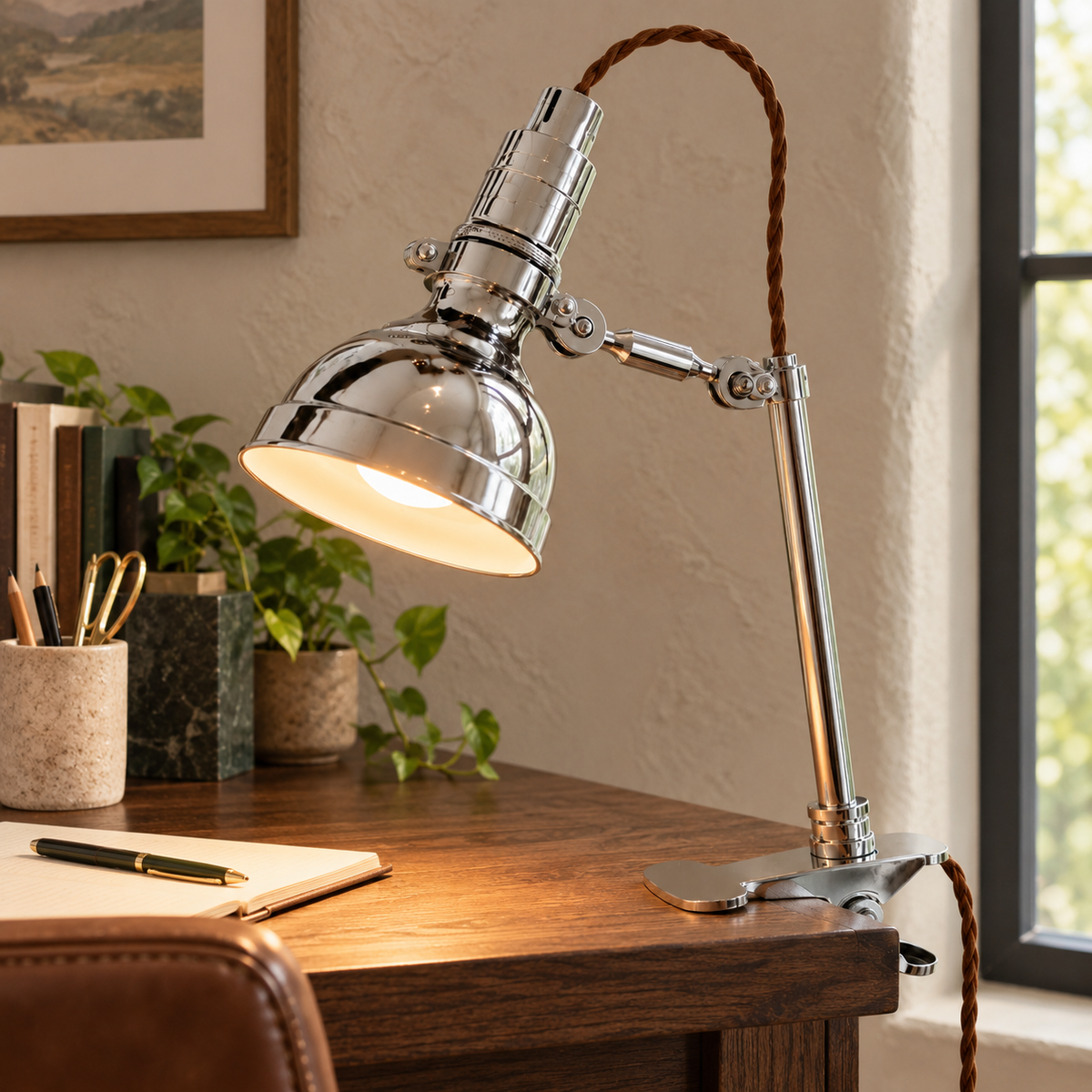 Skrivebordslampe med Klemme og Justerbar Arm 0
