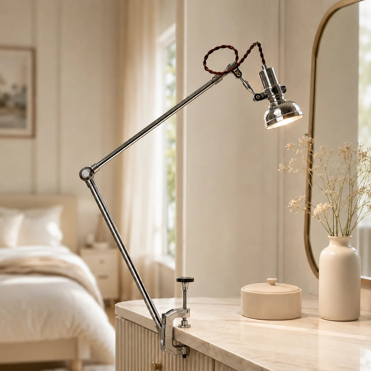 Skrivebordslampe med Klemme og Justerbar Arm 5