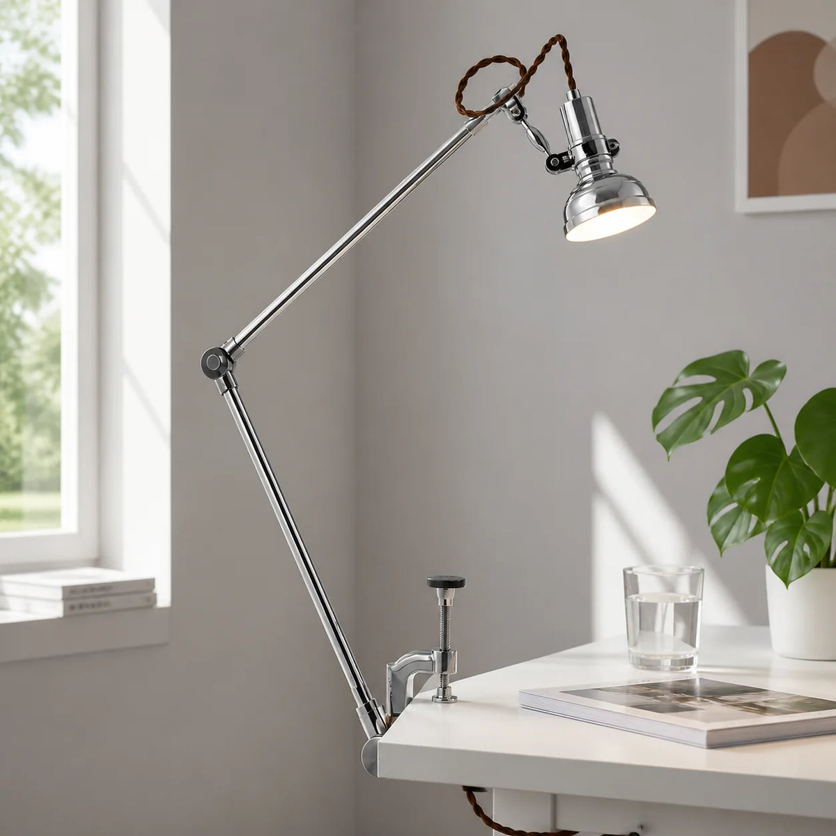Skrivebordslampe med Klemme og Justerbar Arm 6