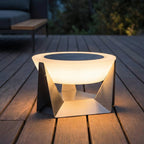 Solcellelampe til Haven - Svævende Skive med Arkitektonisk Design 1

