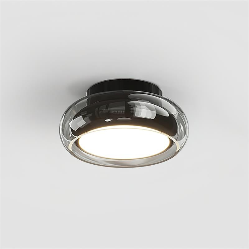 Stilren Glas Loftlampe - Tonet Glas med Varmt Lys 2
