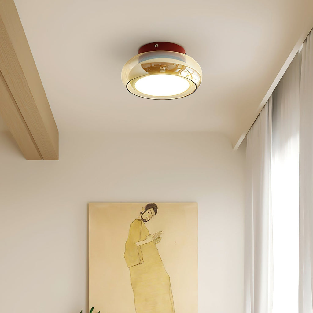 Stilren Glas Loftlampe - Tonet Glas med Varmt Lys 5

