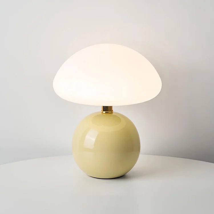 Stilren Mushroom Bordlampe - Keramik med Justerbar Lys i 3 Farver 10