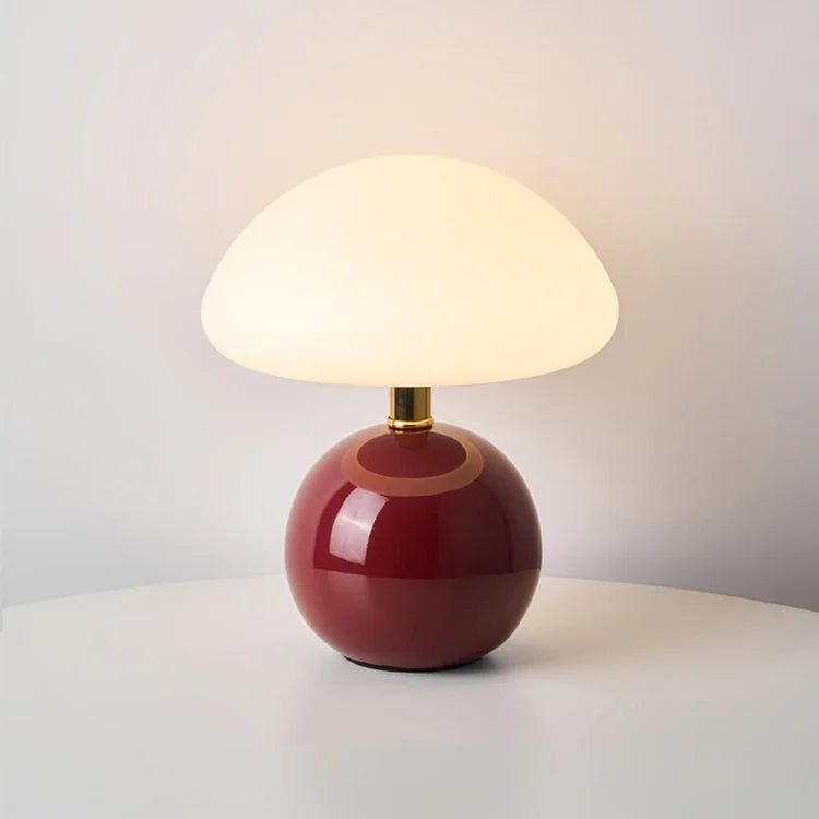 Stilren Mushroom Bordlampe - Keramik med Justerbar Lys i 3 Farver 3
