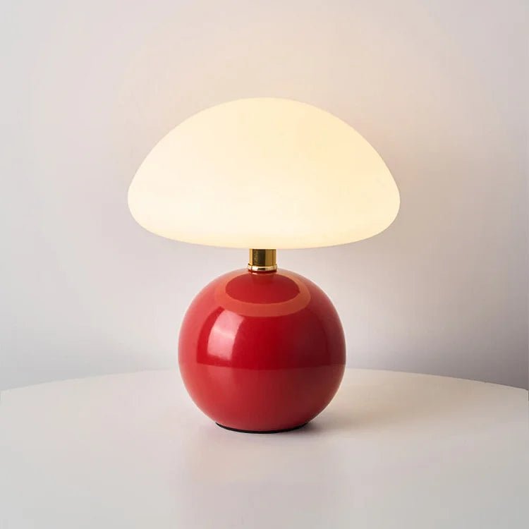 Stilren Mushroom Bordlampe - Keramik med Justerbar Lys i 3 Farver 9
