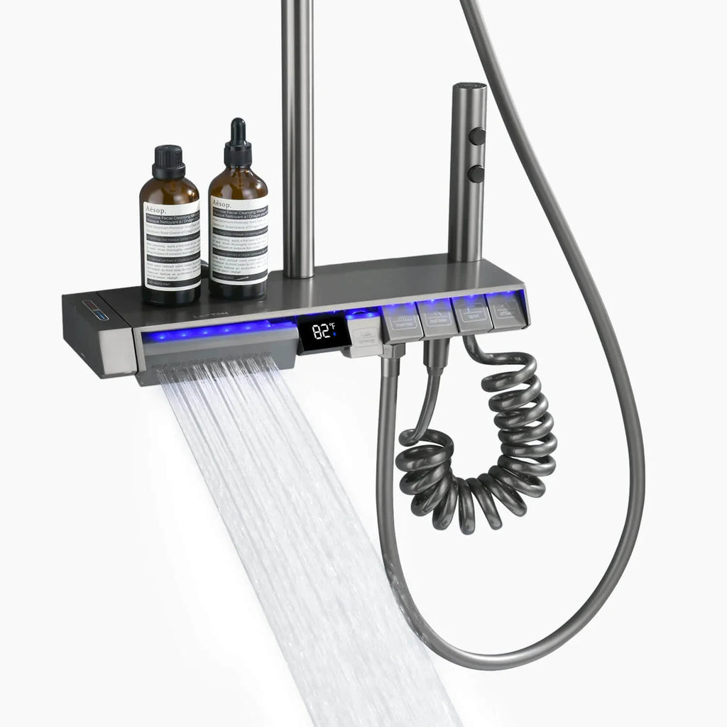 Termostatisk Brusesystem med 5 Vandfunktioner og Digital Temperaturvisning 2