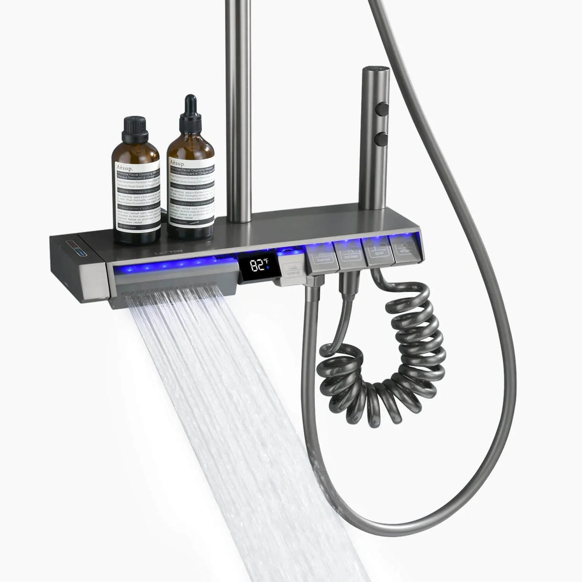 Termostatisk Brusesystem med 5 Vandfunktioner og Digital Temperaturvisning 2