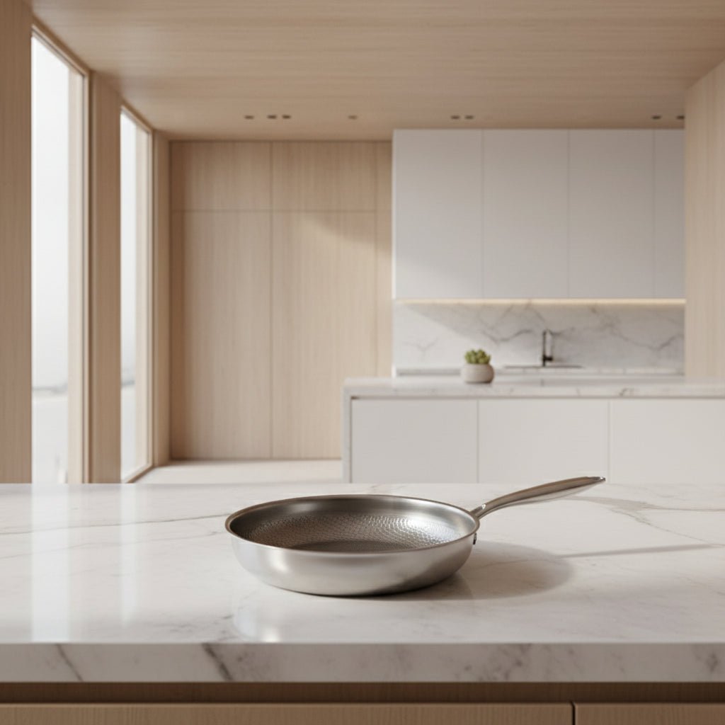 Titanium Stegepande – Hamret Design med Non-stick Overflade til Induktion 0