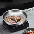 Titanium Stegepande – Hamret Design med Non-stick Overflade til Induktion 1