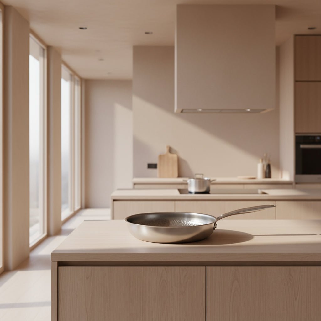 Titanium Stegepande – Hamret Design med Non-stick Overflade til Induktion 2