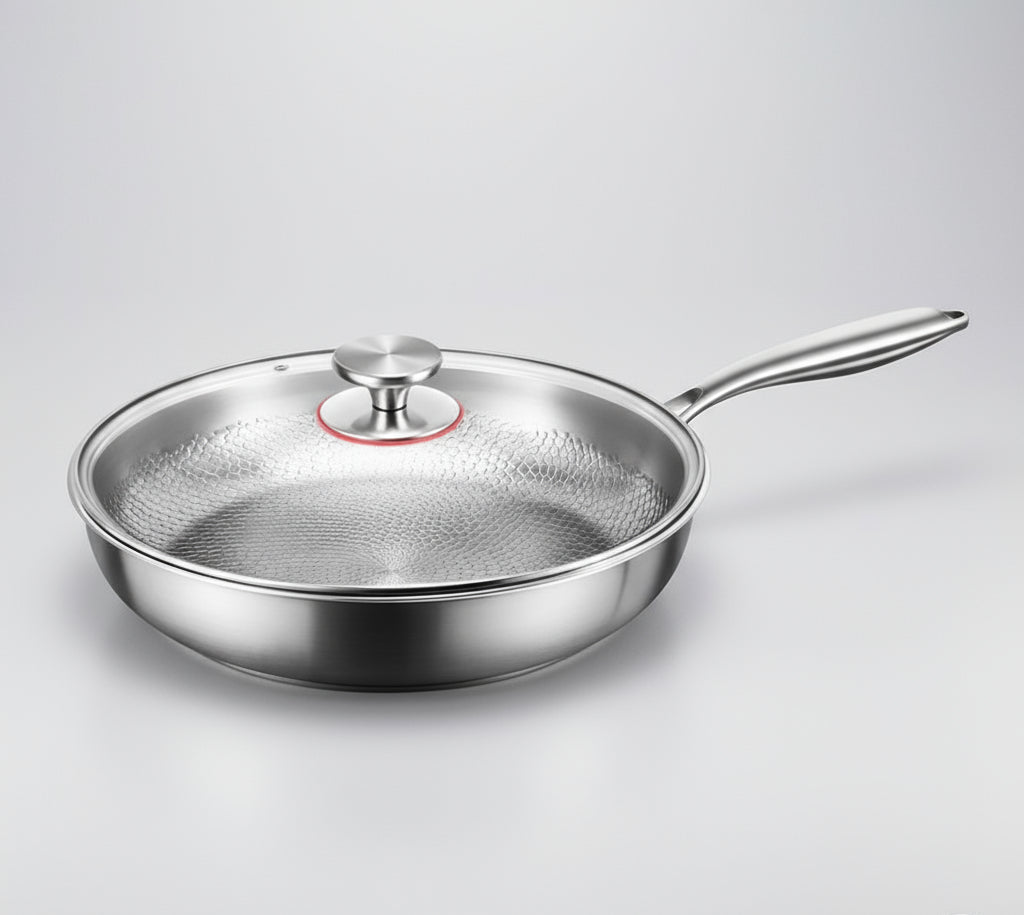 Titanium Stegepande – Hamret Design med Non-stick Overflade til Induktion 9