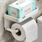 Toiletrulleholder i Aluminium med Opbevaringshylde – Moderne og Pladsbesparende Design 9