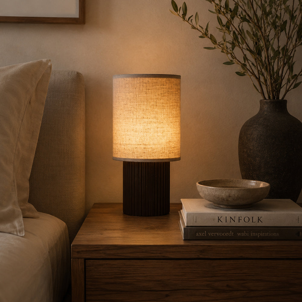 Trådløs Bordlampe i Aluminium - Canvasskærm med Dæmpbar LED 1
