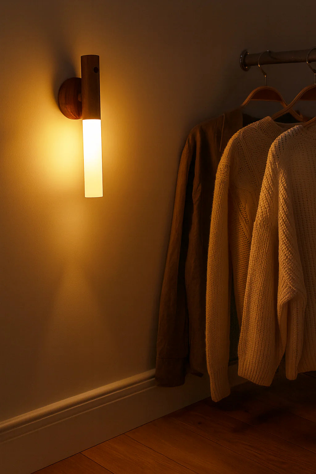 Trådløs Væglampe med Bevægelsessensor - Genopladelig LED i Moderne Design 9

