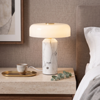 Trådløs bordlampe i marmor med opal skærm og touch kontrol - moderne indendørs belysning 5