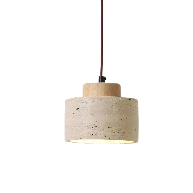 Travertin Pendel Lampe - Natursten Nordisk Minimalistisk Belysning 1

