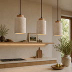 Travertin Pendel Lampe - Natursten Nordisk Minimalistisk Belysning 11