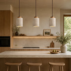Travertin Pendel Lampe - Natursten Nordisk Minimalistisk Belysning 12