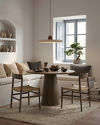 Travertin Pendel Lampe - Rundt Design med Trædetaljer 8
