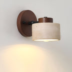 Travertin Væglampe - Drejbar Cylinder med Trædetalje til Elegant Indretning 5
