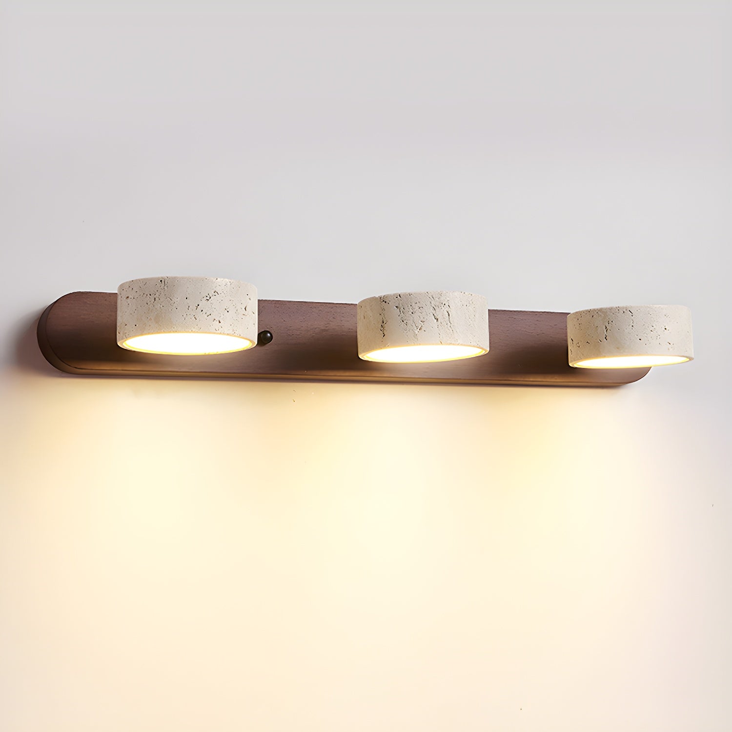 Travertin og Træ Væglampe - Duo LED Design 12