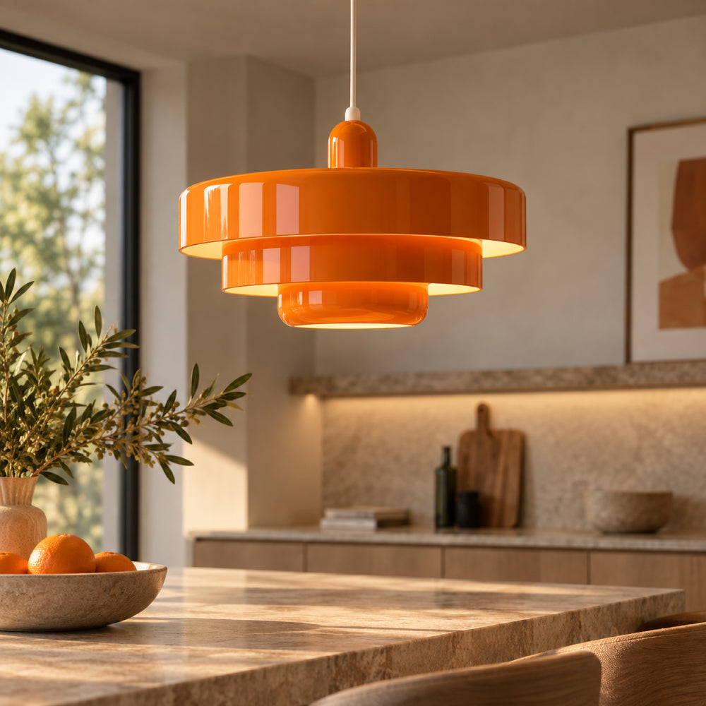 Trelags Bauhaus Pendellampe – Nordisk Metalarmatur til Spisebord 0