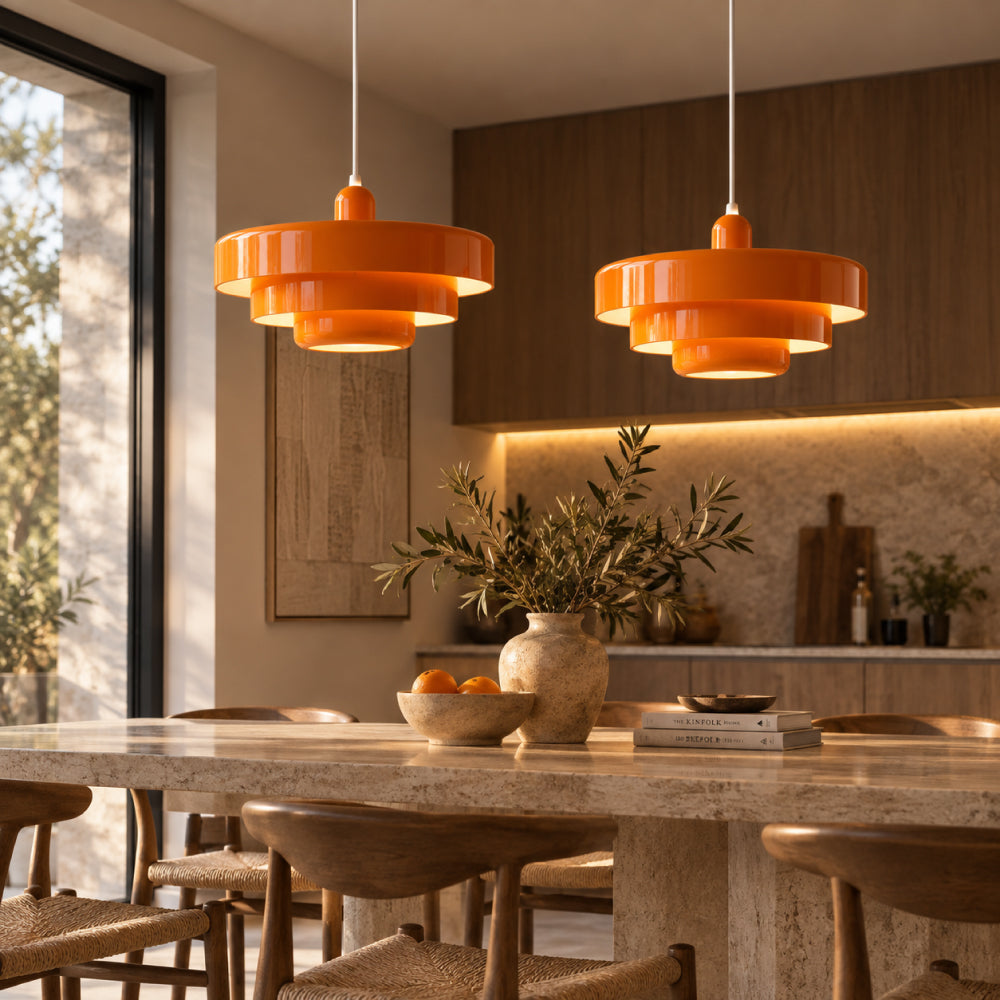 Trelags Bauhaus Pendellampe – Nordisk Metalarmatur til Spisebord 12