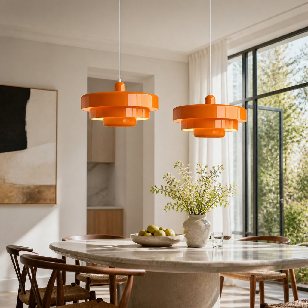 Trelags Bauhaus Pendellampe – Nordisk Metalarmatur til Spisebord 3