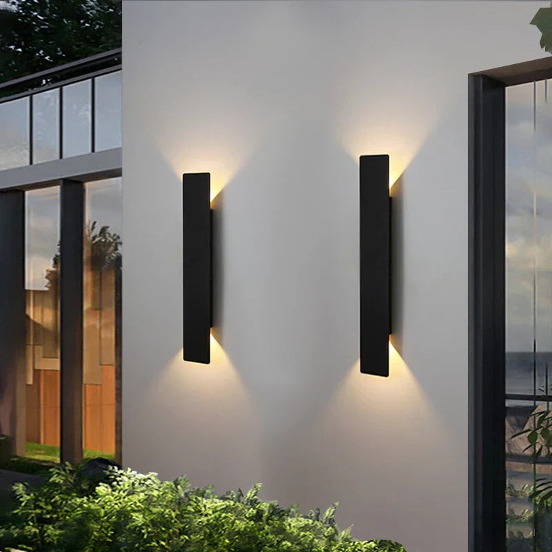 Udendørs Væglampe Vandtæt i Aluminium - Slank Design 1
