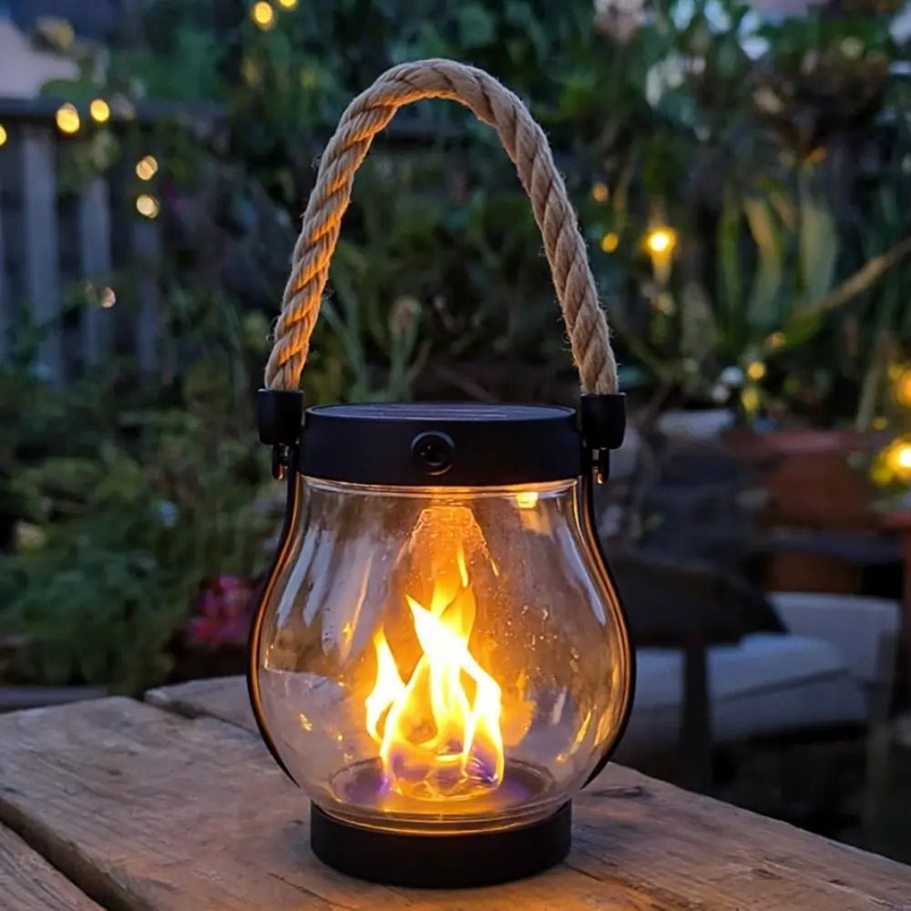 Udendørs Solcellelanterne – LED med Realistisk Flammeeffekt til Haven 2