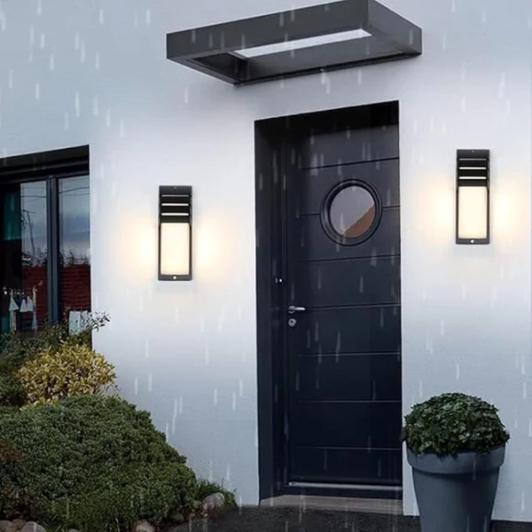 Udendørs Væglampe med Sensor – Vandtæt LED i Minimalistisk Design 3