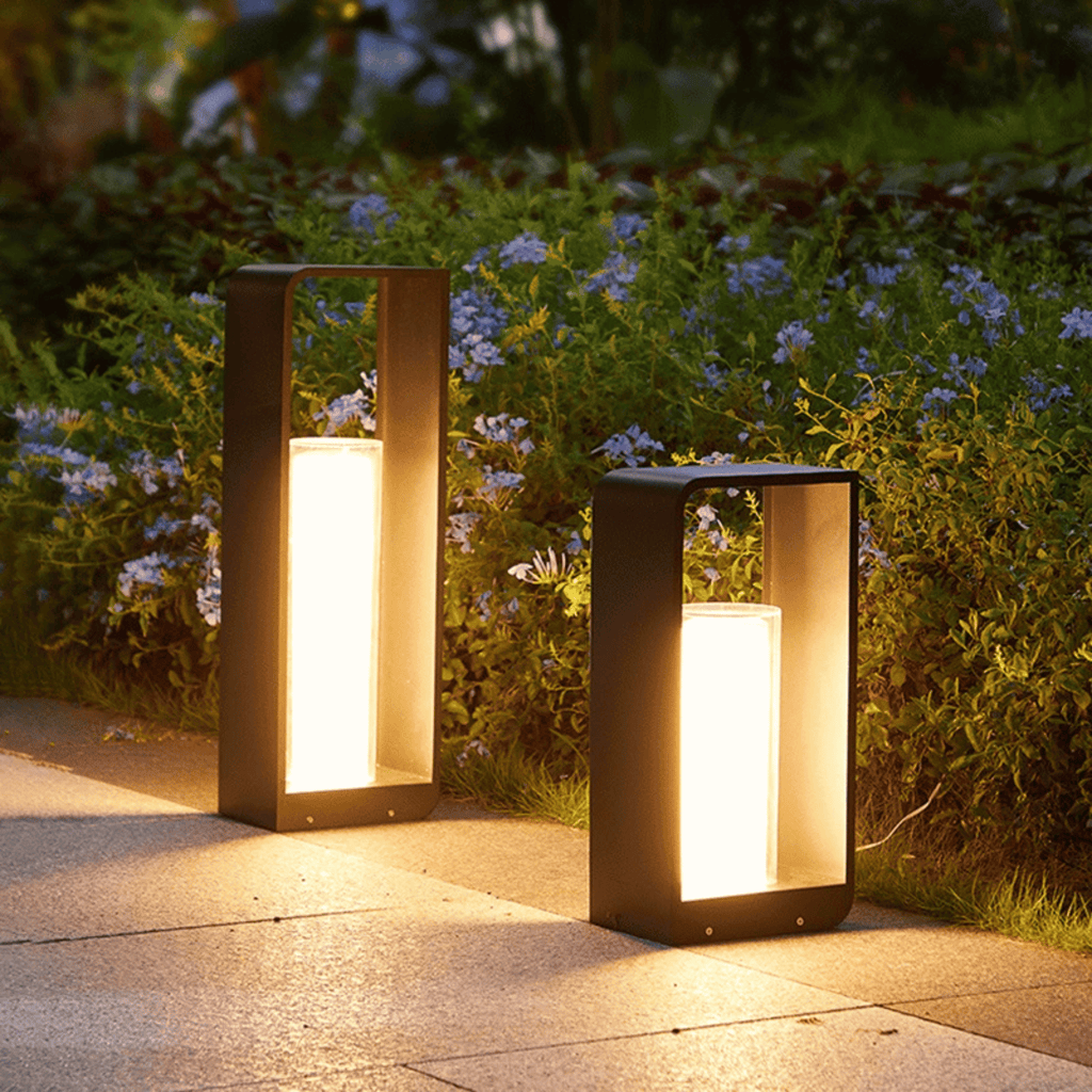 Udendørslampe i Aluminium - Solenergidrevet Plænelampe til Havebelysning 1