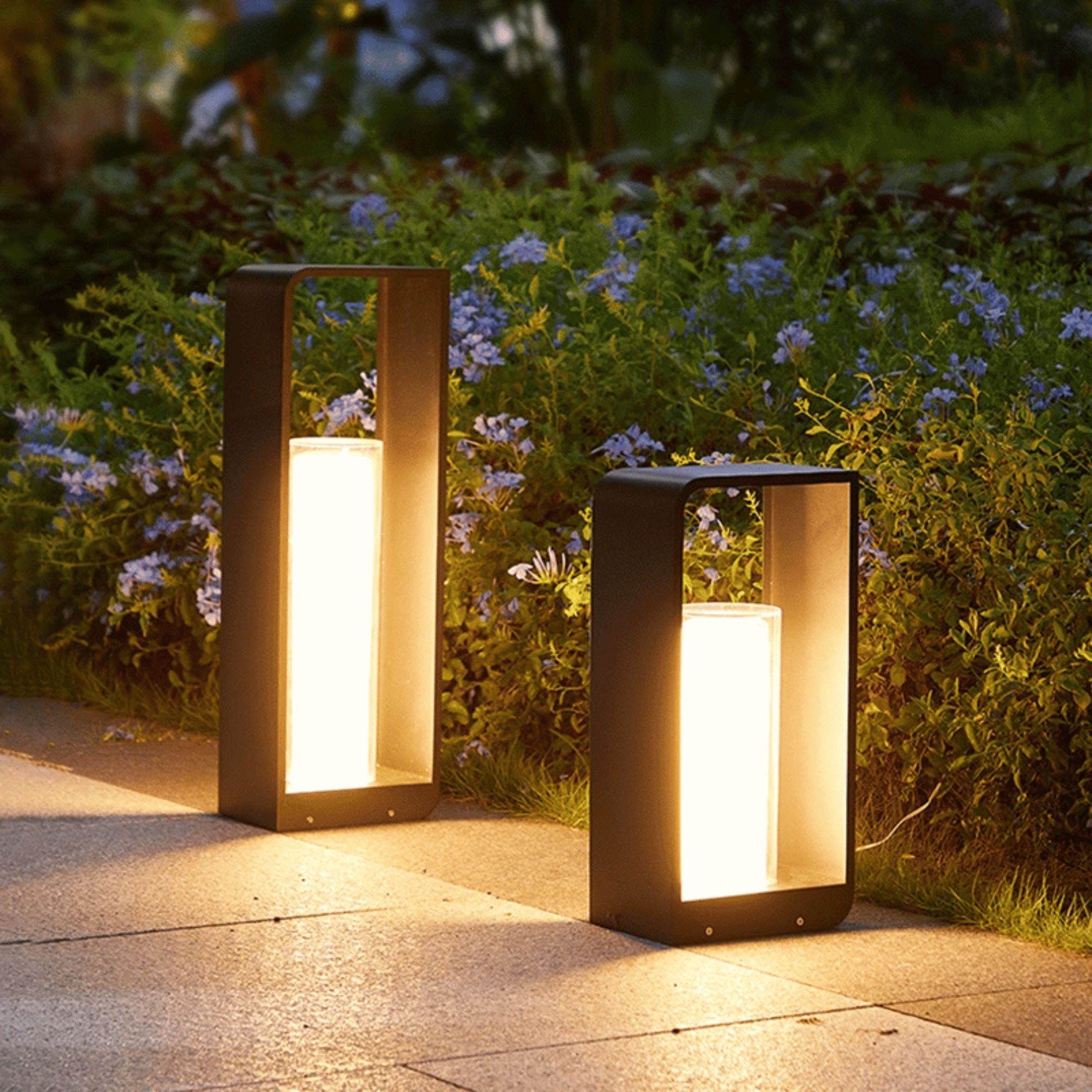 Udendørslampe i Aluminium - Solenergidrevet Plænelampe til Havebelysning 1