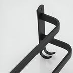Væghængt håndklædeholder i sort aluminium med 3-lags design til badeværelse 6