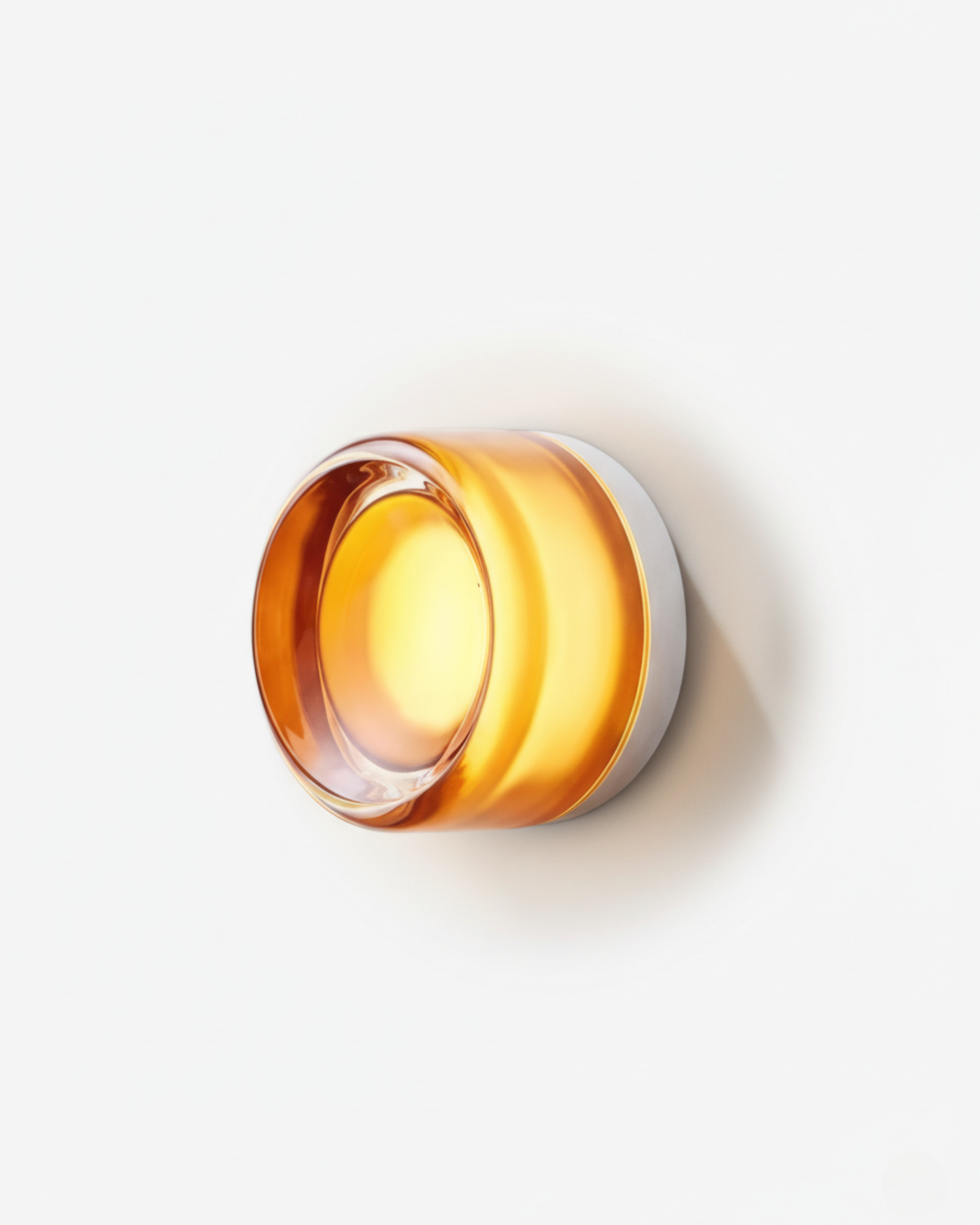 Væglampe i Glas - Skulpturel Ringform i Flere Glasfarver 7