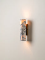 Væglampe i Messing og Calacatta Marmor - Skulpturelt Design med Dobbelt Lys 5
