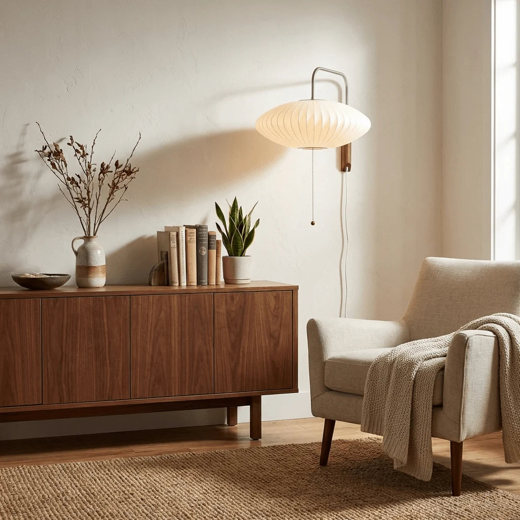Væglampe i Metal – Justerbar Arm med Plug-In Design 9