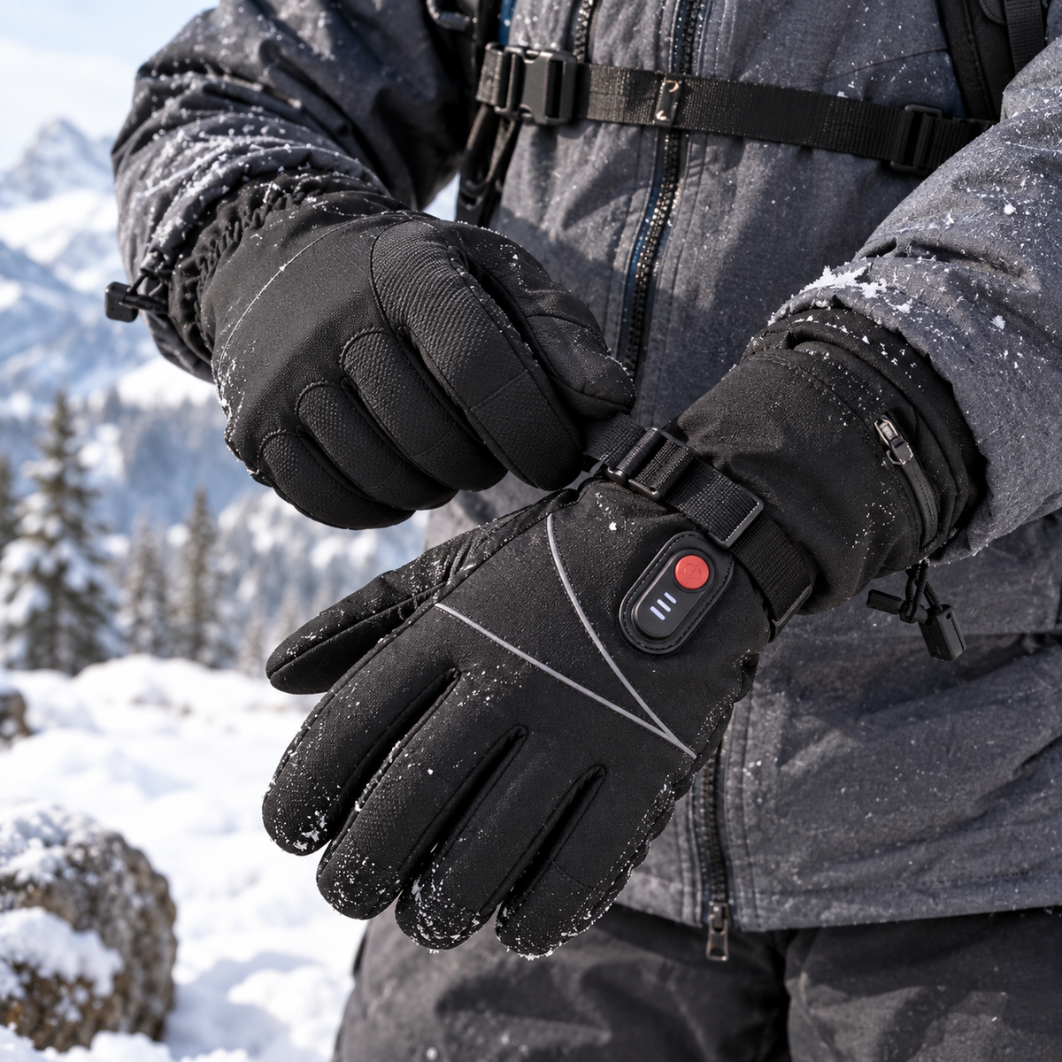 Varmehandsker med Genopladeligt Batteri og Temperaturkontrol 0