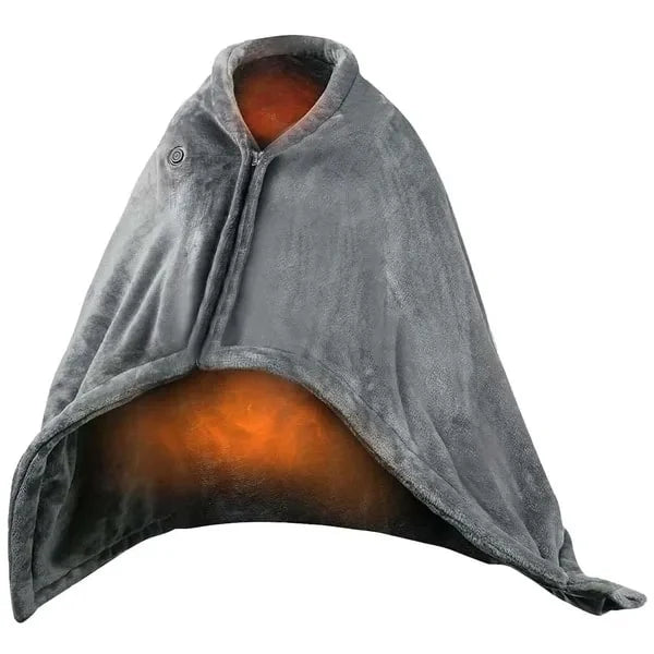 Varmetæppe som Poncho med Justerbar USB-Varme 1