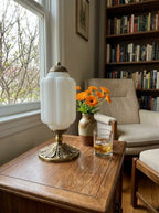 Vintage Bordlampe i Glas – Tidløst Design med Elegant Atmosfære 2
