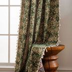 Vintage Gardiner i Mikrofiber – Blomstermønster med Kvaster til Lysfiltrering 4