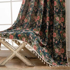 Vintage Gardiner i Mikrofiber – Blomstermønster med Kvaster til Lysfiltrering 6